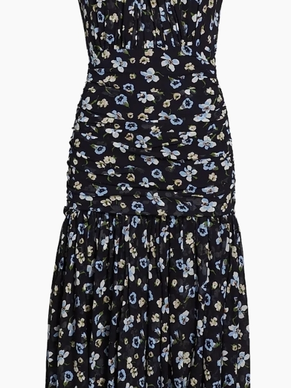 Brock Floral Silk A-Line Maxi Dress - Picture 6 of 14